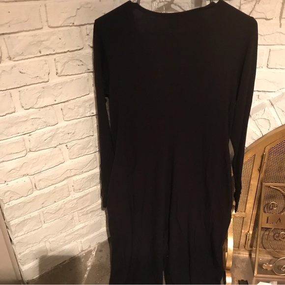 Smash + Tess Friday Romper Long Sleeves V Neck In Black Size Medium - Picture 5 of 8
